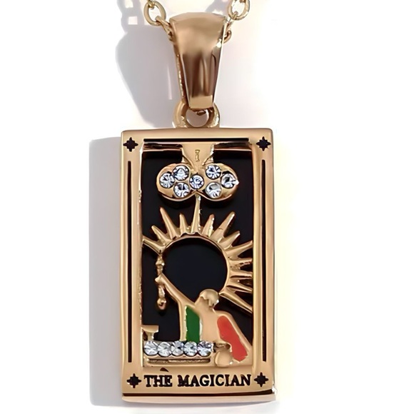 Dainty ‘The Magician’ Tarot Card Necklace | 316L Stainless Steel | Tarot Jewelry - Picture 1 of 5